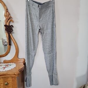 Striped Gray J Jill Linen Pants